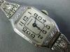 ANTIQUE ART DECO WALTHAM OLD MINE DIAMOND 14KT WHITE GOLD FILIGREE LADIES WATCH