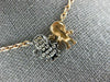 ESTATE .16CT DIAMOND 18KT WHITE & ROSE GOLD 3D BABY BOY & GIRL FUN NECKLACE