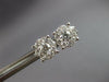 ESTATE LARGE .80CT DIAMOND 14KT WHITE GOLD 3D CLUSTER INVISIBLE STUD EARRINGS
