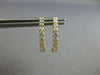 .82CT DIAMOND 14K YELLOW GOLD 3D CLASSIC INSIDE OUT OVAL HUGGIE HANGING EARRINGS