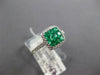 .84CT DIAMOND & AAA EMERALD 18KT WHITE GOLD 3D ROUND & PRINCESS SQUARE FUN RING