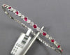 1.07CT DIAMOND & AAA RUBY 18KT WHITE GOLD 3D SEMI ETERNITY LOVE BANGLE BRACELET