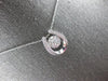 .50CT DANCING DIAMOND 14KT WHITE GOLD 3D LUCKY HORSESHOE FILIGREE PENDANT #27995