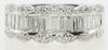 1.28CT DIAMOND 18KT WHITE GOLD ROUND & BAGUETTE SEMI ETERNITY ANNIVERSARY RING