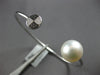 .12CT WHITE & BLACK DIAMOND & SOUTH SEA PEARL 18K WHITE GOLD PIE BANGLE BRACELET