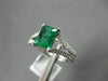 1.65CT DIAMOND & AAA EMERALD 18KT WHITE GOLD 3D CLASSIC SQUARE ENGAGEMENT RING