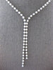 4.32CT DIAMOND 14KT WHITE GOLD BY THE YARD SEMI ETERNITY 2 ROW LARIAT NECKLACE