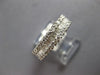 .55CT DIAMOND 18KT WHITE GOLD 3D ROUND & BAGUETTE 3 ROW WEDDING ANNIVERSARY RING