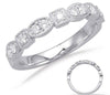 .30CT DIAMOND 14KT WHITE GOLD 3D ROUND MARQUISE SHAPE & HEXAGON ANNIVERSARY RING