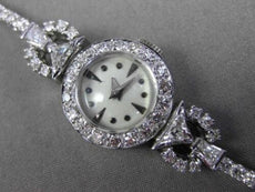 ANTIQUE LARGE 2.50CT OLD MINE MULTI SHAPE DIAMOND PLATINUM LADIES WATCH #2941