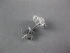 ESTATE .83CT DIAMOND 18KT WHITE GOLD 3D CLASSIC FLOWER STUD EARRINGS