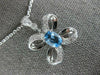 ESTATE 1.42CT DIAMOND & AAA AQUAMARINE 18KT WHITE GOLD OVAL & ROUND LOVE PENDANT