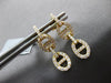 ESTATE .68CT DIAMOND 18KT YELLOW GOLD 3D DOUBLE LOVE KNOT FUN HANGING EARRINGS
