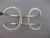 EXTRA LARGE 2.14CT DIAMOND 18KT WHITE GOLD DOUBLE TEAR DROP CUFF BANGLE BRACELET