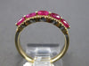 1.58CT DIAMOND & AAA RUBY 14KT YELLOW GOLD OVAL & ROUND 5 STONE ANNIVERSARY RING