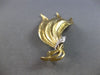 EXTRA LARGE .05CT DIAMOND 14K 2 TONE GOLD MULTI LEAF LOVE KNOT BROOCH PIN #28113