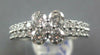 ESTATE 1.29CT DIAMOND 14KT WHITE GOLD 3D CLASSIC FLOWER 4 LEAF CLOVER LOVE RING
