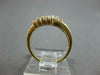 ESTATE .26CT DIAMOND 14KT WHITE & YELLOW GOLD 3D 3 ROW 4 STONE DIAGONAL FUN RING