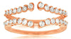 .63CT DIAMOND 14KT ROSE GOLD 3D ROUND GRADUATING INSERT WEDDING ANNIVERSARY RING