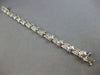 WIDE .75CT DIAMOND 14K WHITE GOLD 3D ROUND BEZEL ETOILE FILIGREE TENNIS BRACELET