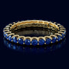 1.43CT AAA SAPPHIRE 14KT YELLOW GOLD CLASSIC SHARED PRONG ETERNITY FUN LOVE RING