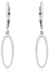 .50CT DIAMOND 14KT WHITE GOLD 3D GRADUATING OPEN OVAL LEVERBACK HANGING EARRINGS