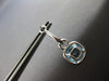 LARGE 4.70CT DIAMOND & AAA BLUE TOPAZ 14KT WHITE GOLD 3D HALO LEVERBACK EARRINGS