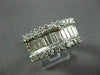ANTIQUE WIDE 1.82CT DIAMOND BAGUETTE & ROUND 14KT W GOLD ANNIVERSARY RING #2137