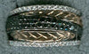 .83CT WHITE & BLACK DIAMOND 18KT 2 TONE GOLD 3D MULTI ROW CRISS CROSS FUN RING