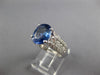 4.92CT DIAMOND & AAA CEYLON SAPPHIRE 14KT WHITE GOLD OVAL ENGAGEMENT RING #27221