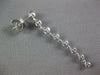 ESTATE 1.24CT DIAMOND 18KT WHITE GOLD BEZEL JOURNEY CHANDELIER HANGING EARRINGS