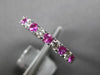 .86CT DIAMOND & AAA PINK SAPPHIRE 18KT WHITE GOLD SEMI ETERNITY ANNIVERSARY RING