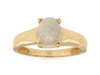 ESTATE .90CT AAA OPAL 14KT YELLOW GOLD CLASSIC 4 PRONG SOLITAIRE ENGAGEMENT RING