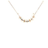 ESTATE .26CT DIAMOND 18KT WHITE AND ROSE GOLD 3D MULTI LEAF FLORAL BAR NECKLACE