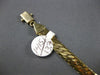 ESTATE LONG 14KT WHITE AND YELLOW GOLD 3D CLASSIC HANDCRAFTED MENS BRACELET
