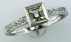 ESTATE .48CT DIAMOND & AAA LEMON QUARTZ 14K WHITE GOLD 3D CLASSIC BEZEL FUN RING