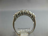 .80CT DIAMOND 14K WHITE GOLD ROUND & BAGUETTE MULTI ROW WEDDING ANNIVERSARY RING