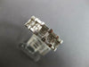 WIDE .98CT DIAMOND 14K WHITE GOLD 3D PRINCESS & BAGUETTE SQUARE ANNIVERSARY RING
