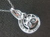 ESTATE LARGE .15CT DIAMOND & AAA TAHITIAN PEARL 14KT WHITE GOLD 3D SWIRL PENDANT