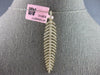 LARGE .58CT DIAMOND 14KT YELLOW GOLD 3D MULTI LEAF FLEXIBLE FUN FLOATING PENDANT