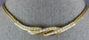 ESTATE LARGE 1.86CT DIAMOND 18K YELLOW GOLD 3 ROW DOUBLE SWIRL V SHAPE NECKLACE