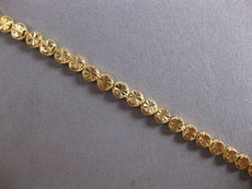 ANTIQUE 14KT YELLOW GOLD 3D HANDCRAFTED DIAMOND CUT CIRCULAR FUN BRACELET