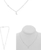 .09CT DIAMOND 14KT WHITE GOLD ROUND INITIAL L SOLITAIRE BY THE YARD FUN NECKLACE