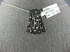 1.10CT WHITE AND BLACK DIAMOND 18K WHITE GOLD TRIANGULAR CRISS CROSS FUN PENDANT