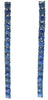 ESTATE 5.38CT AAA SAPPHIRE 18KT WHITE GOLD 3D CLASSIC BAR DROP HANGING EARRINGS