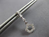 .23CT DIAMOND 18KT WHITE GOLD OPEN FLOWER PAST PRESENT FUTURE HANGING EARRINGS