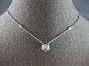 ESTATE .80CT DIAMOND 14KT WHITE GOLD 3D FLOWER BY THE YARD LOVE NECKLACE #27627