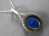 3.25CT DIAMOND & AAA OPAL 14KT WHITE GOLD 3D OVAL & ROUND HALO FLOATING PENDANT