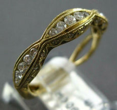 .45CT DIAMOND 14KT YELLOW GOLD 5 STONE MARQUISE SHAPE FILIGREE ANNIVERSARY RING