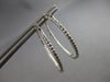 ESTATE .70CT DIAMOND 14KT WHITE GOLD 3D CLASSIC INSIDE OUT HOOP HANGING EARRINGS